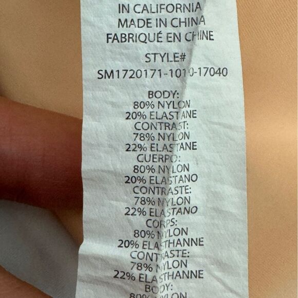 Fabletics White Perforated Triangle Bikini Top M - Picture 8 of 8